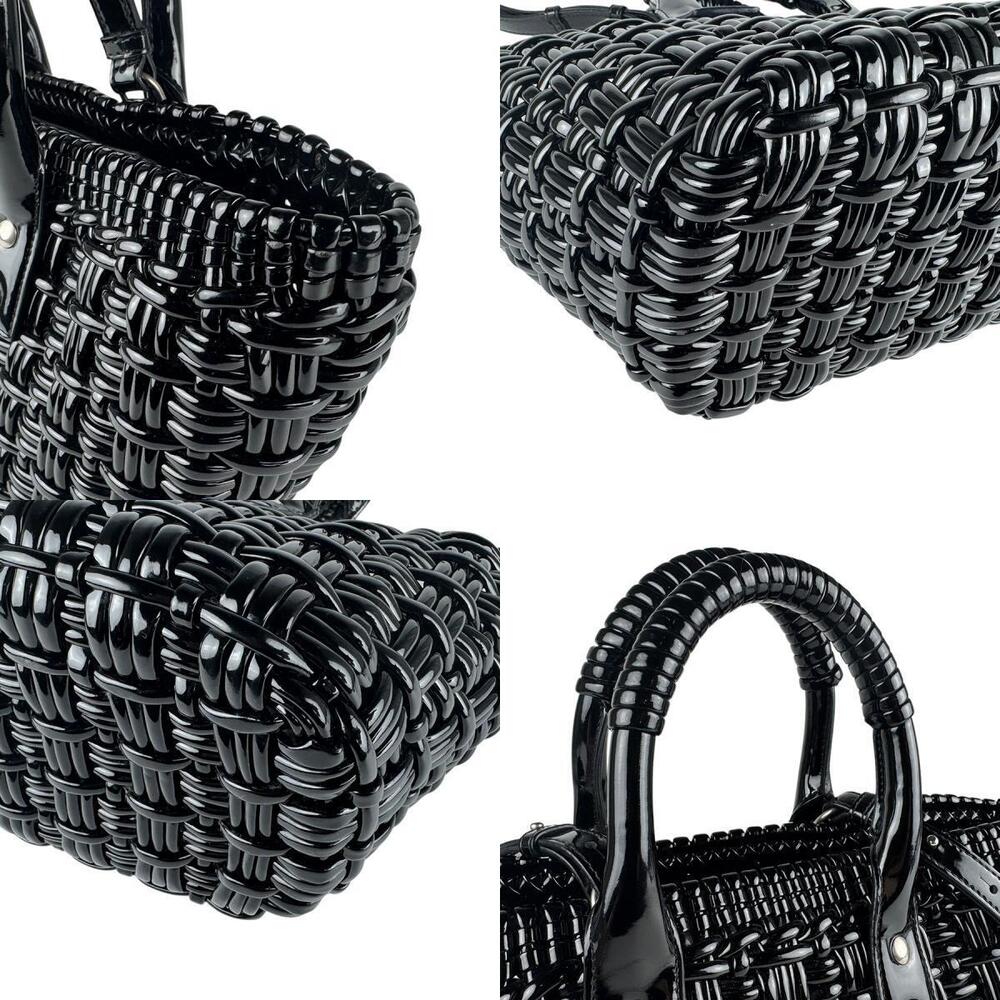 Balenciaga Bistro XS Basket Shoulder Bag Polyurethane Polyester Black Silver - Picture 4 of 4